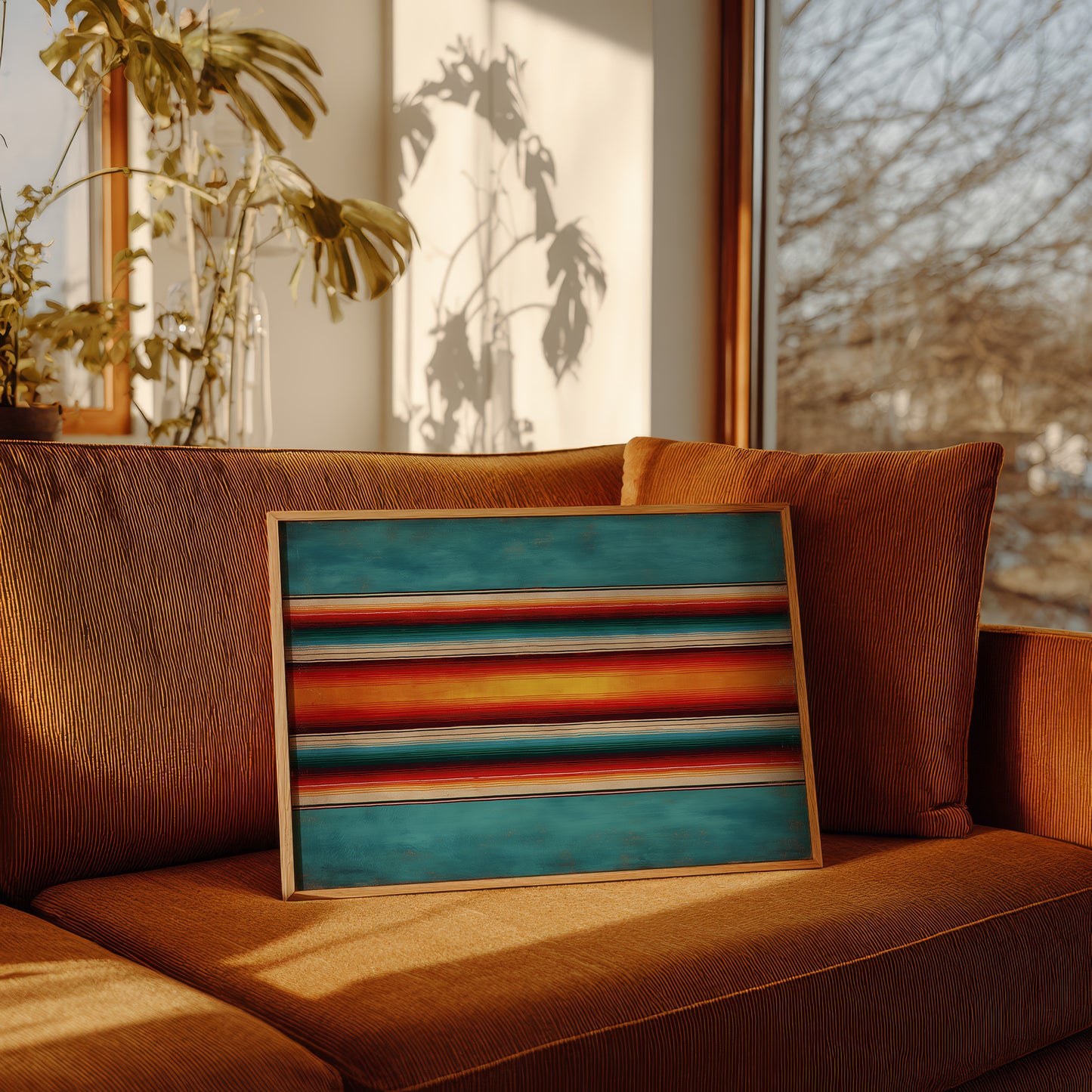 Sunset Stripes Across Desert Horizons