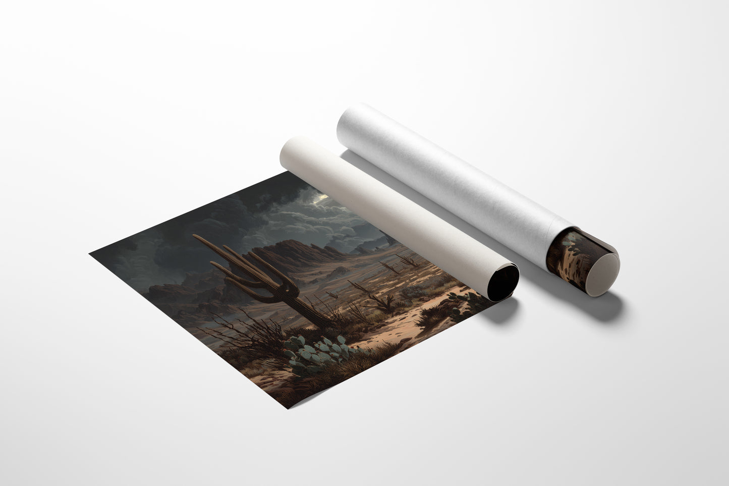 Moonlight Dances With Desert Giants