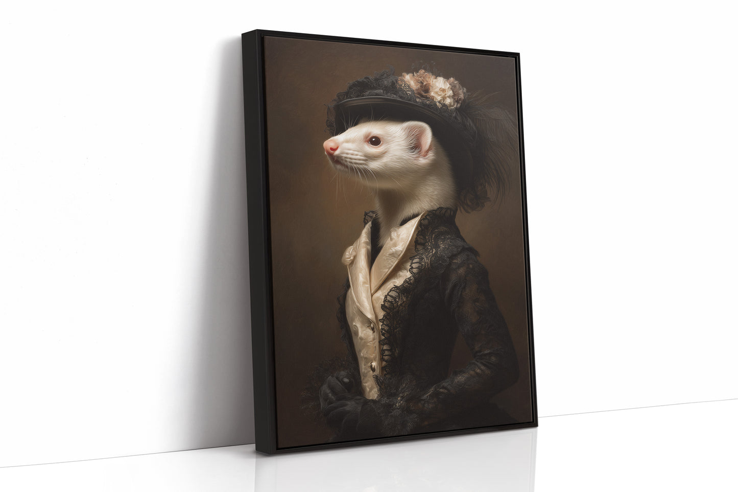Dapper Ferret in Elegant Attire