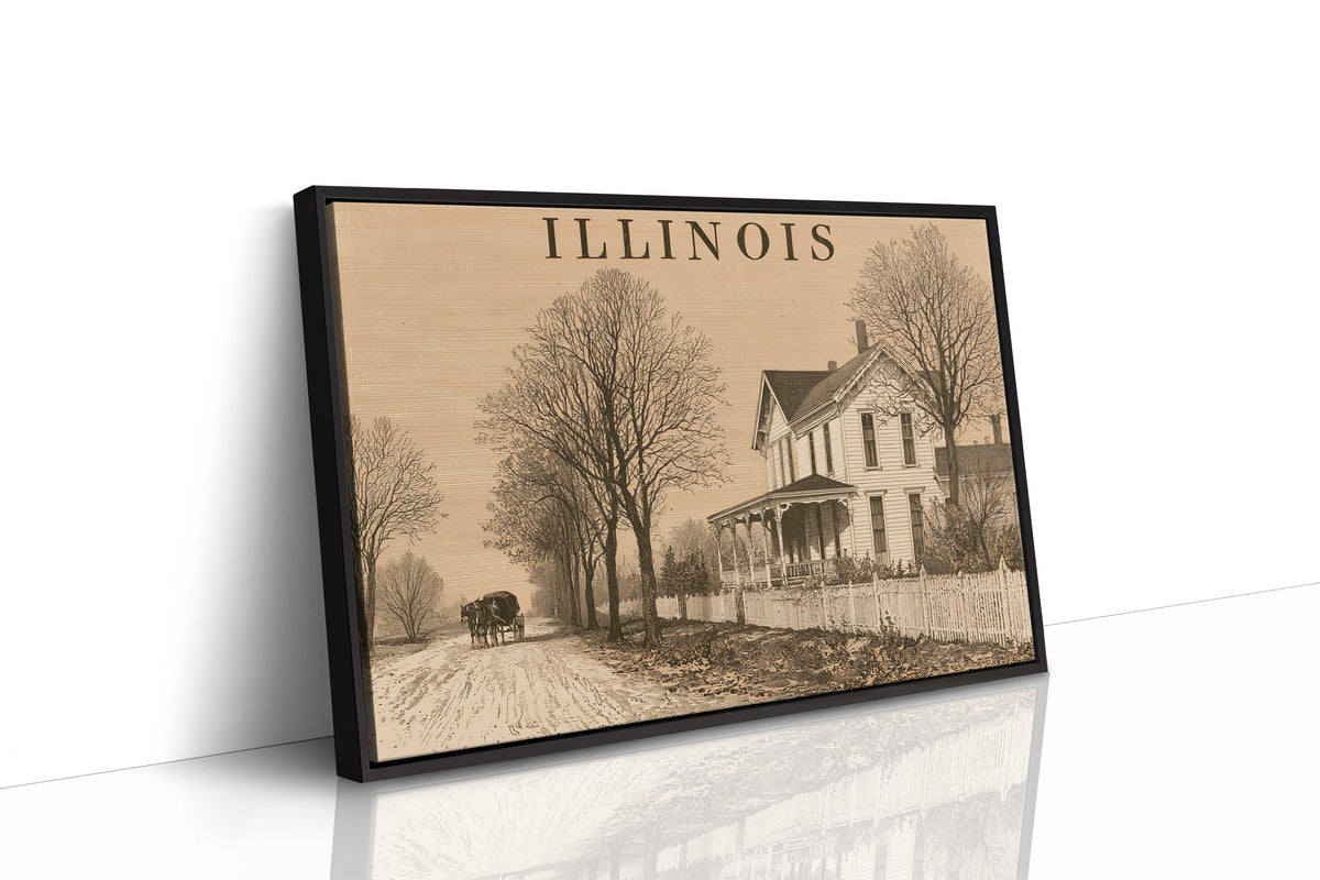 Illinois Homestead Autumn Road