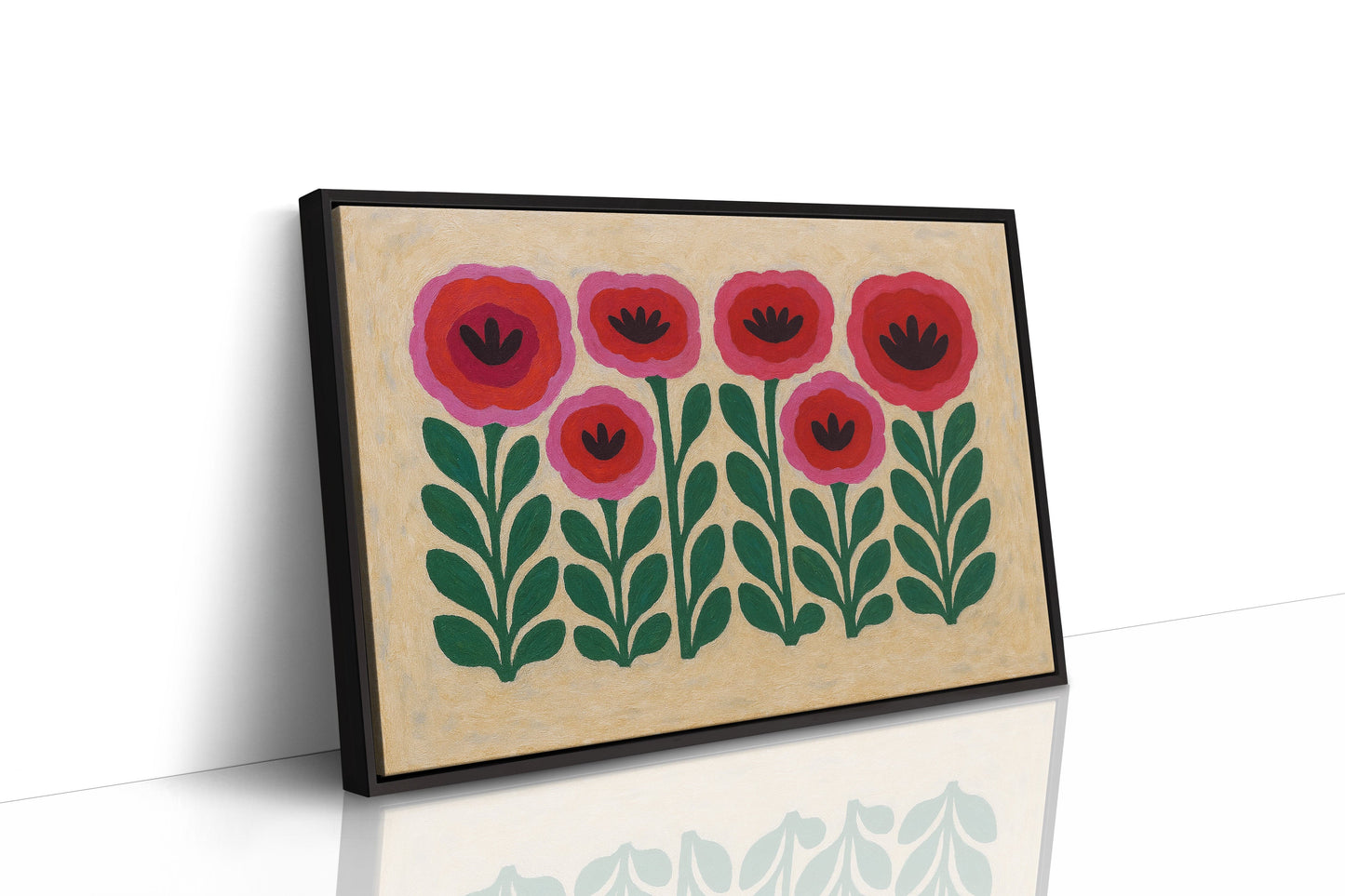 Folk Garden – Scandinavian Poppy Wall Art