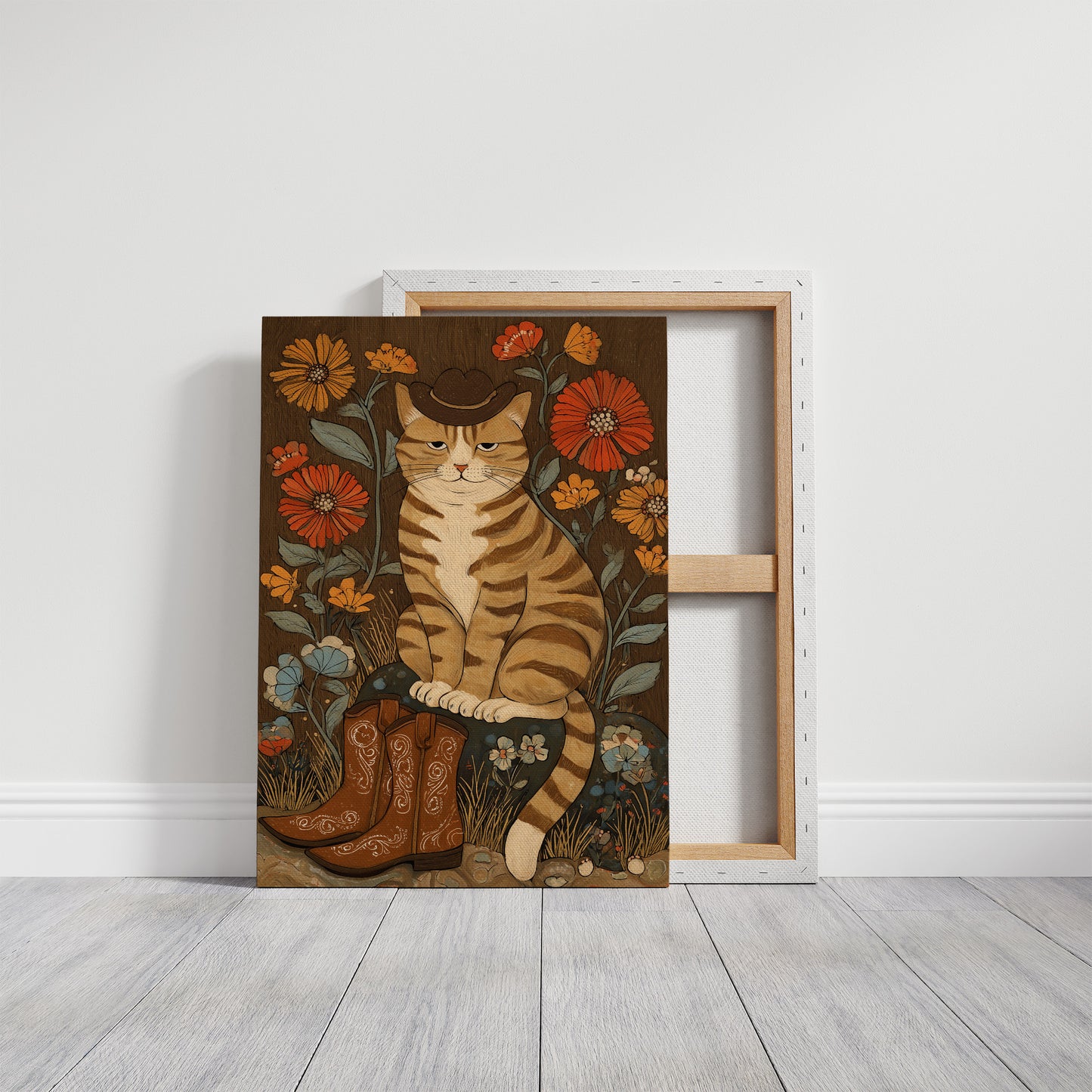 Boots Beneath Wildflowers