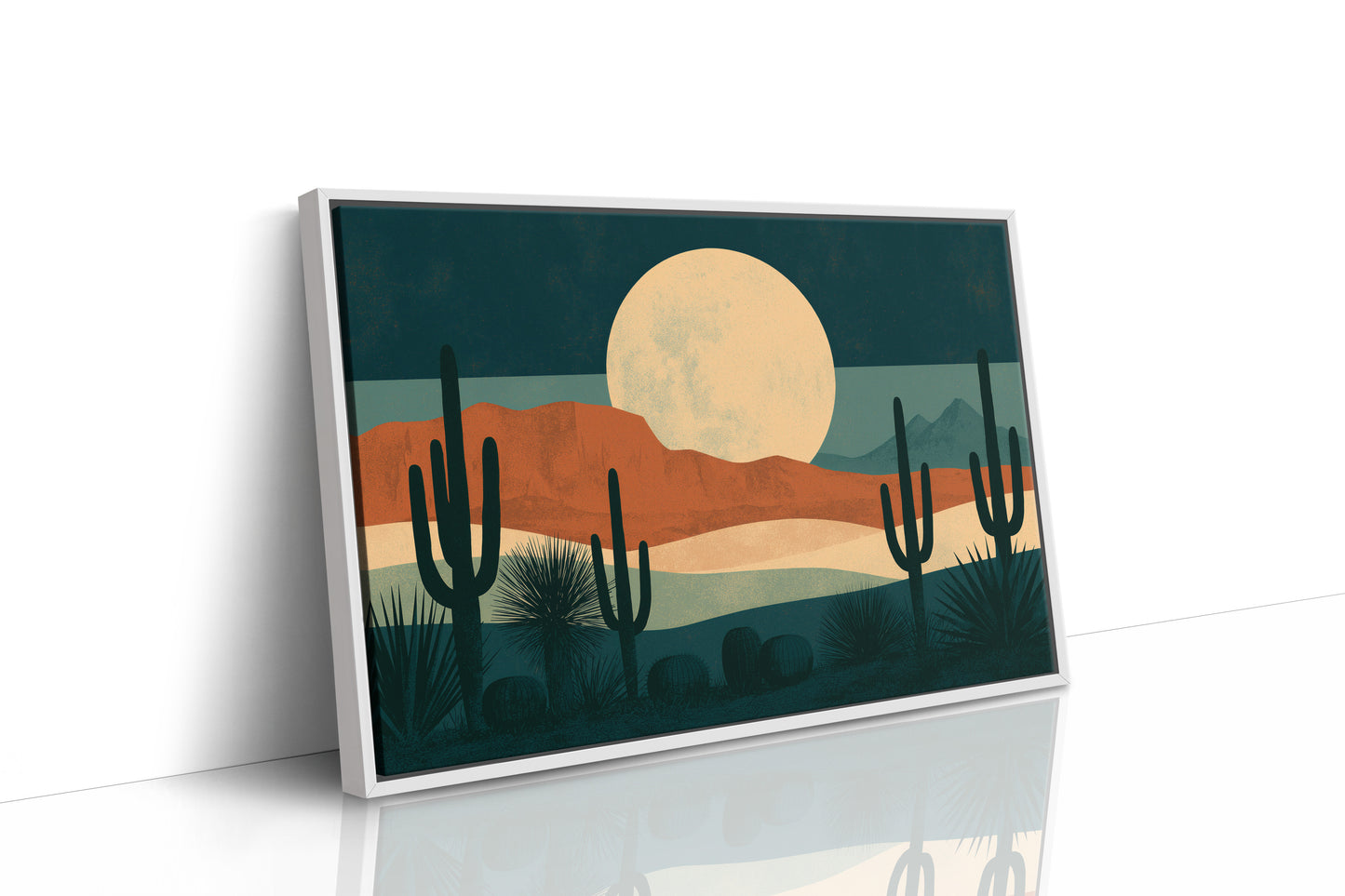 Full Moonrise Over Cactus Ridge
