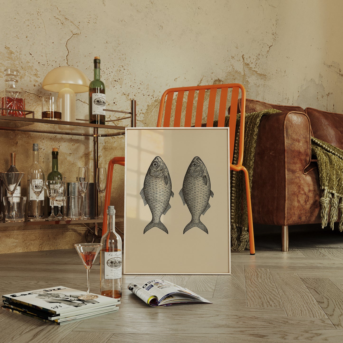 Two Fish Vintage Loaves and Fishes Symbol