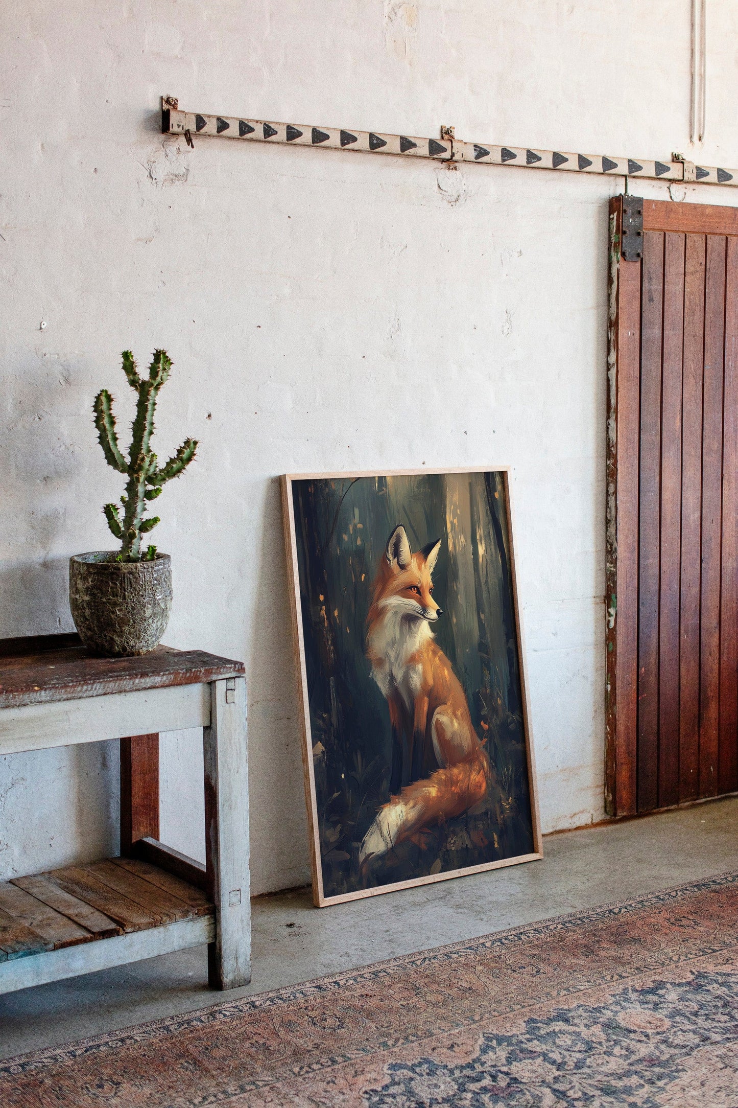 Fox Wall Art – Mystical Forest Print, Woodland Animal Decor, Nature-Inspired Painting