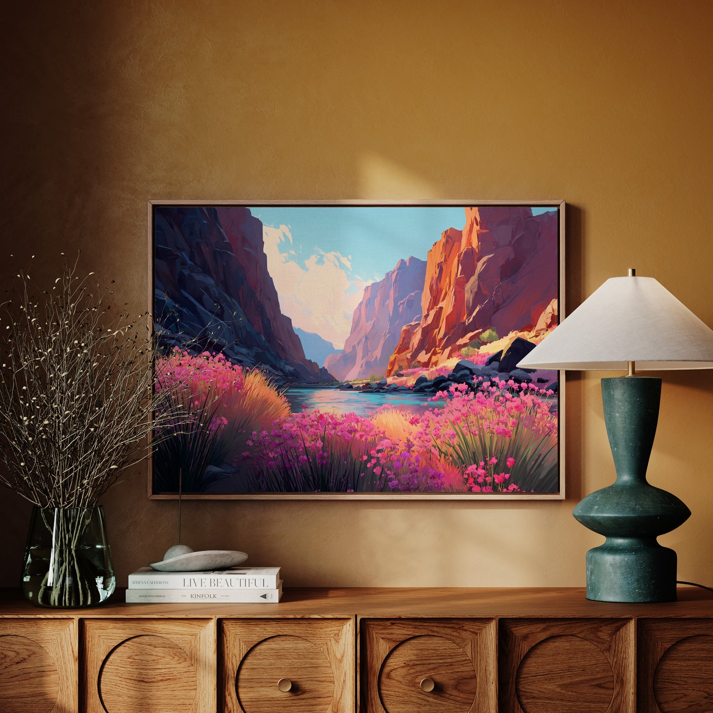 Wild Blooms Paint Desert River Banks