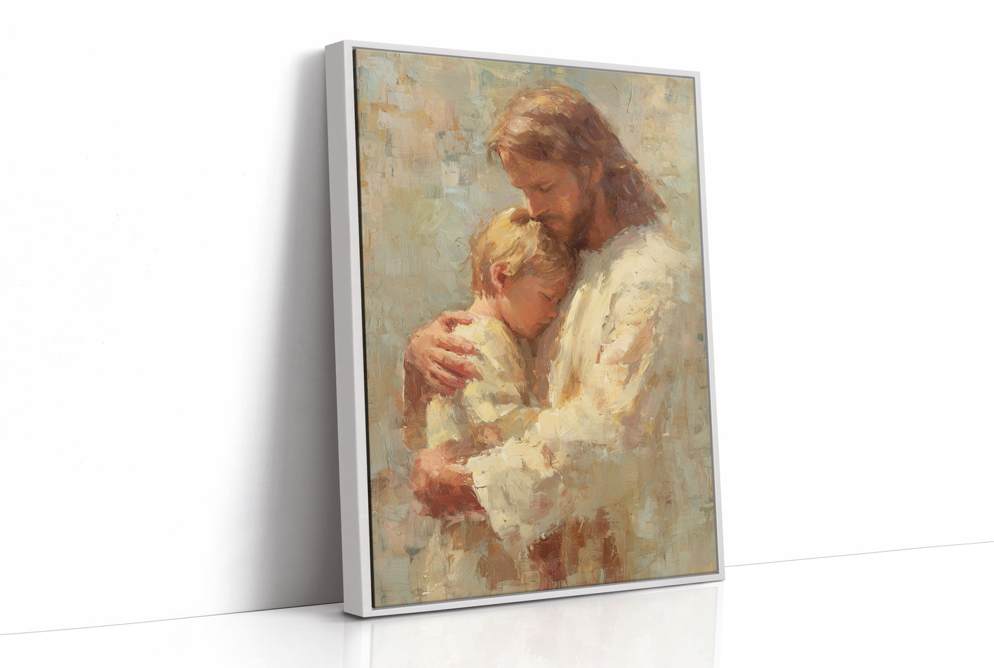 Tender Embrace in Warm Brushstrokes