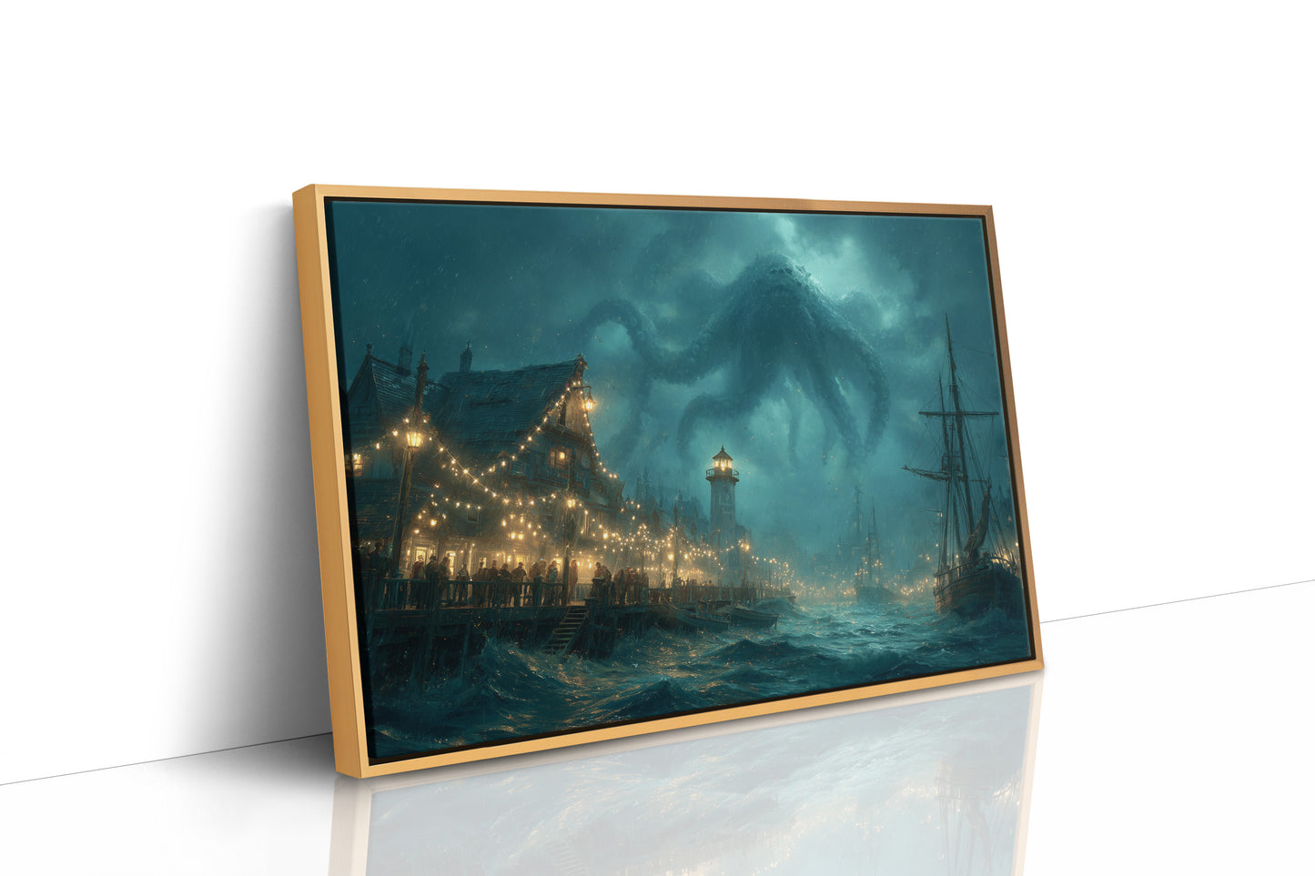 Kraken Looms Over Harbor Town