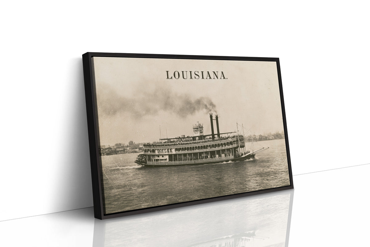 Louisiana Steamboat Voyage Print