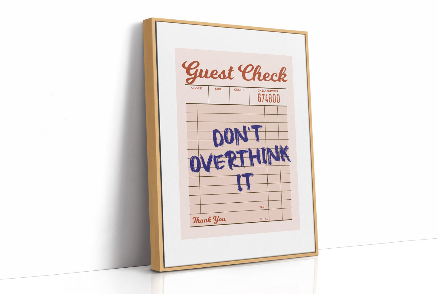 Order Up: Stop Overthinking