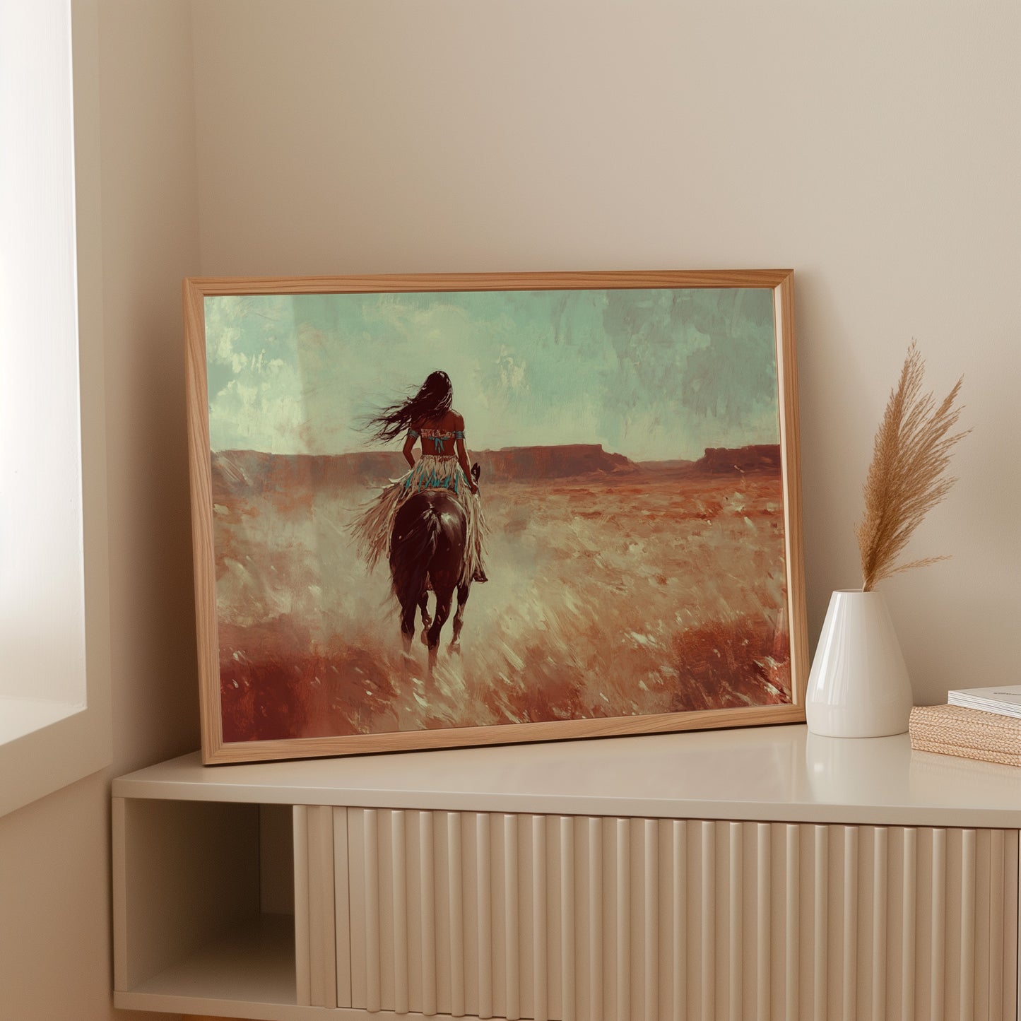 Spirit Rider Through Painted Canyons