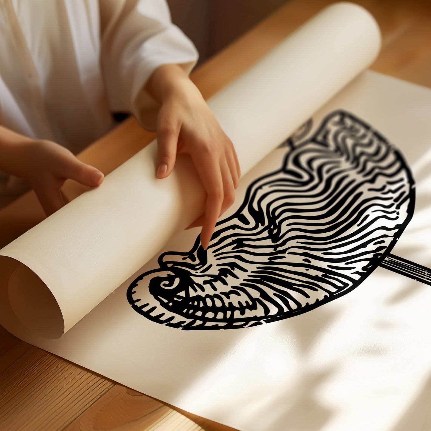 Midnight Martini Draws Wave Lines