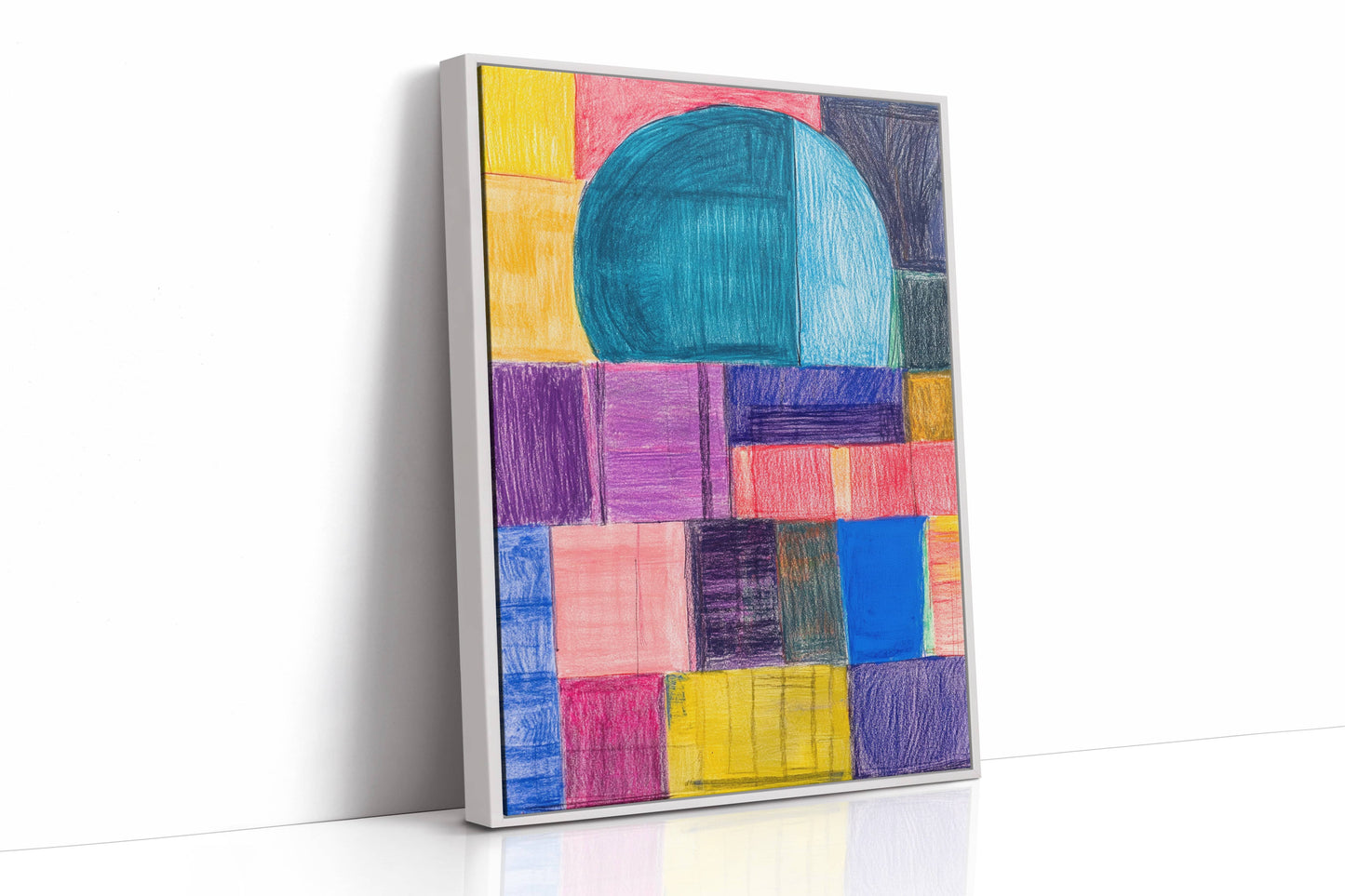 Moonrise Over Color Block City