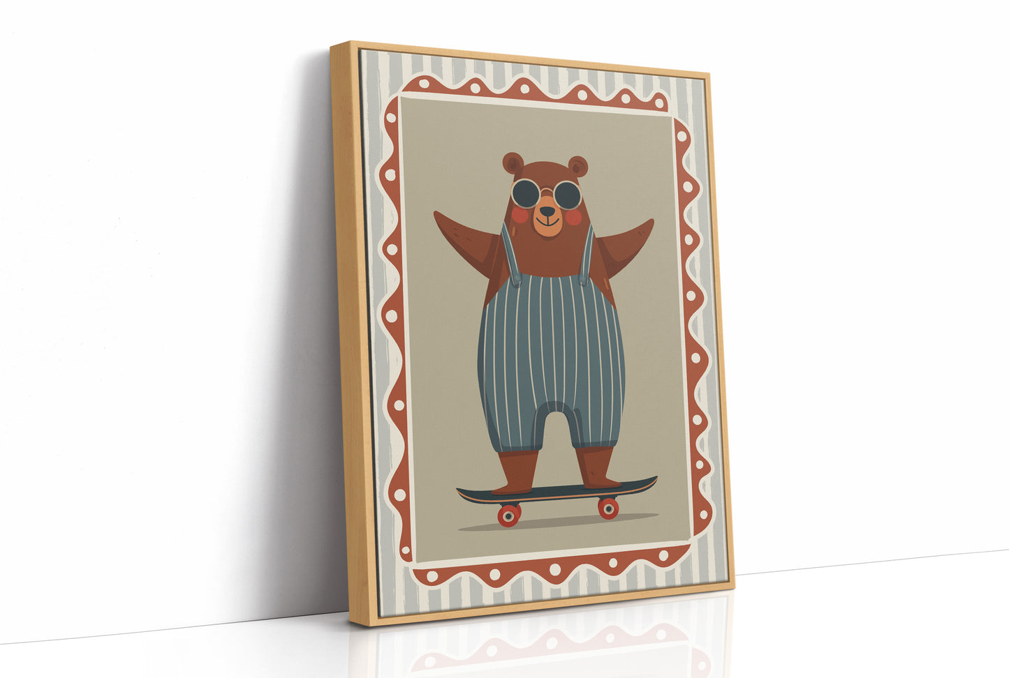 Cool Skateboard Bear Illustration