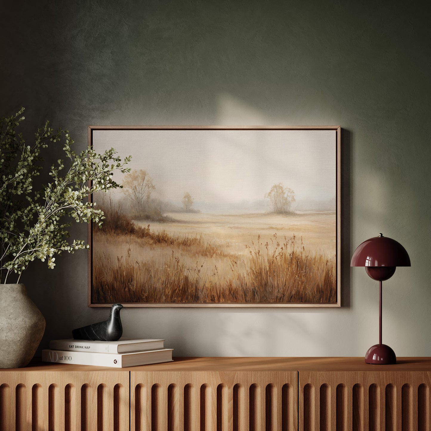 Morning Mist Paints Prairie Gold