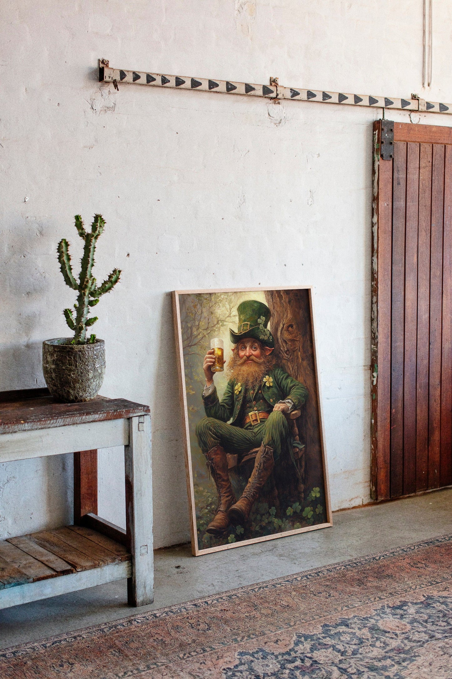 Lucky Leprechaun: Irish Folklore Canvas Wall Art