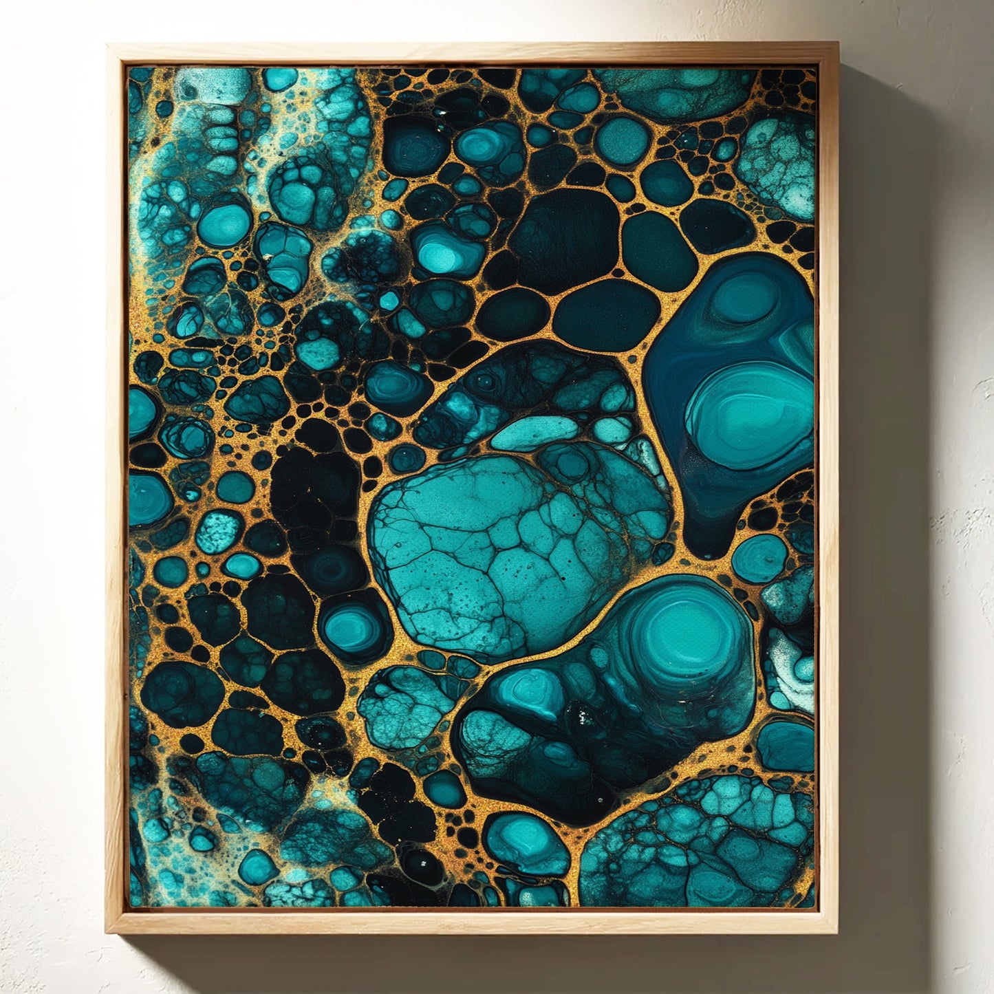 Electric Tides in Teal and Gold