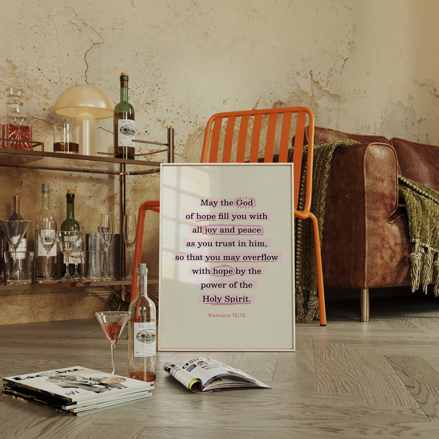 Romans 15 Hope and Peace Scripture Print