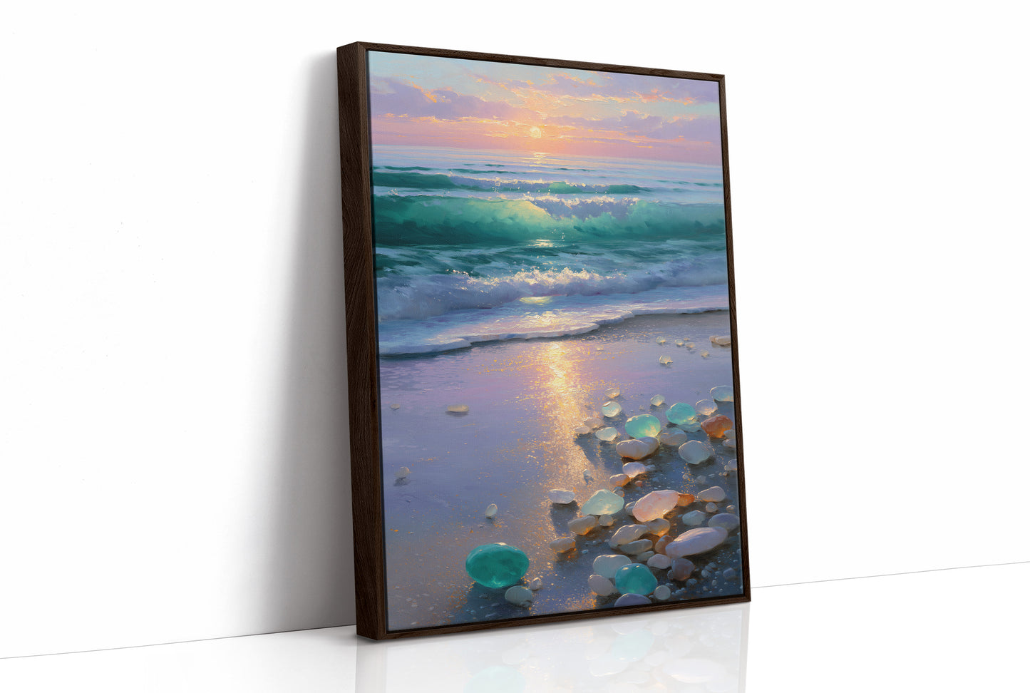 Sea Glass Catches The Rising Sun