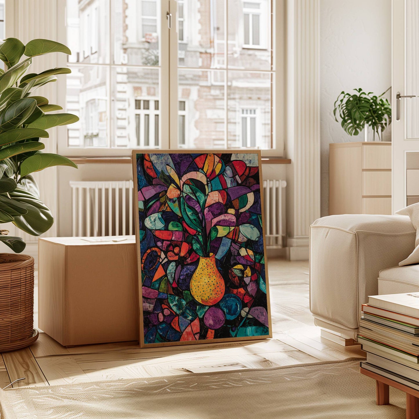 Midnight Garden Blooms In Glass