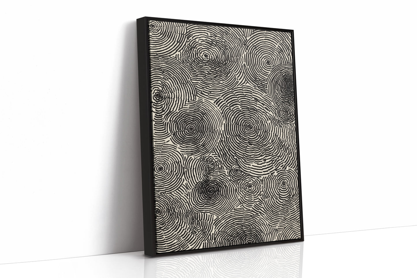 Cascading Circular Patterns in Monochrome
