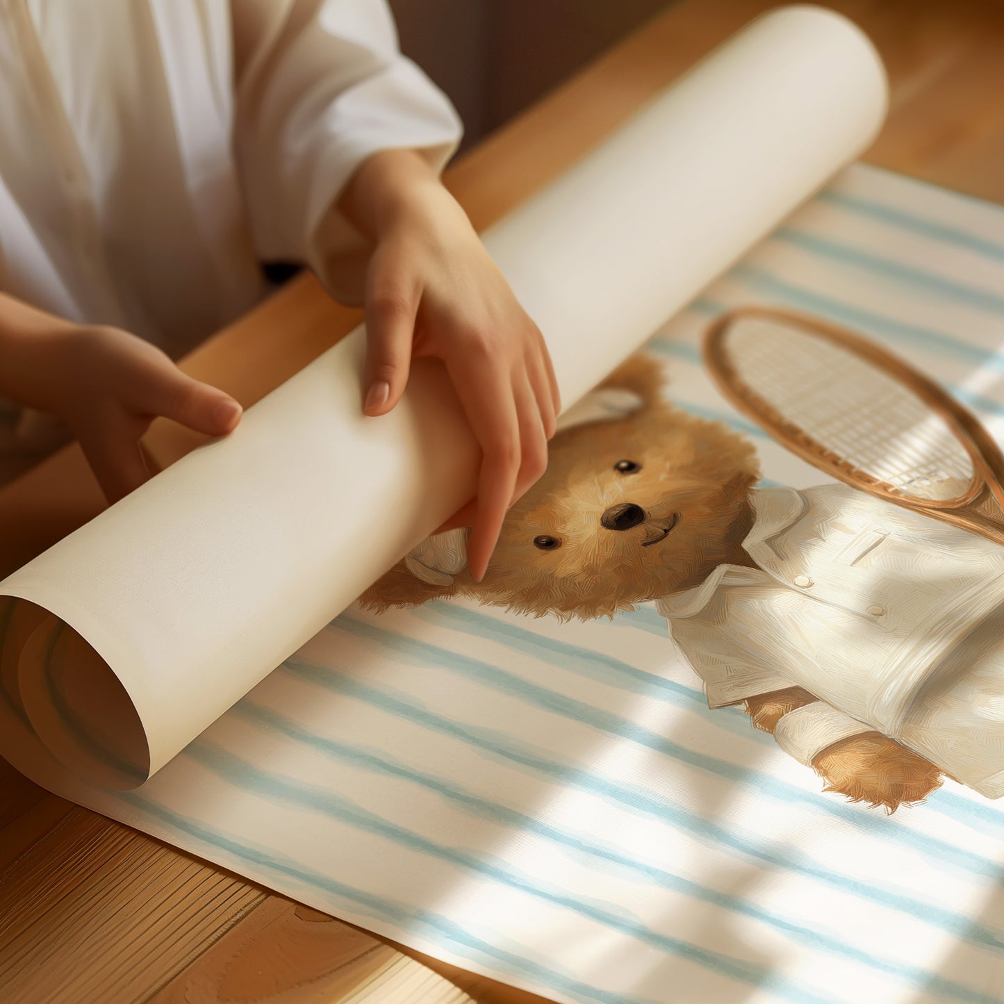 Tennis Bear Ready For Summer Court