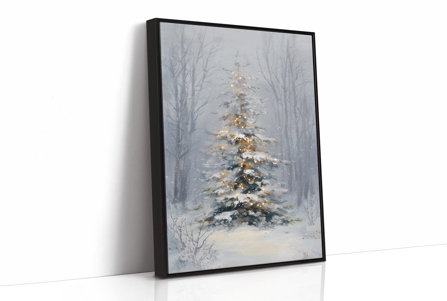 Golden Lights in Winter Silence