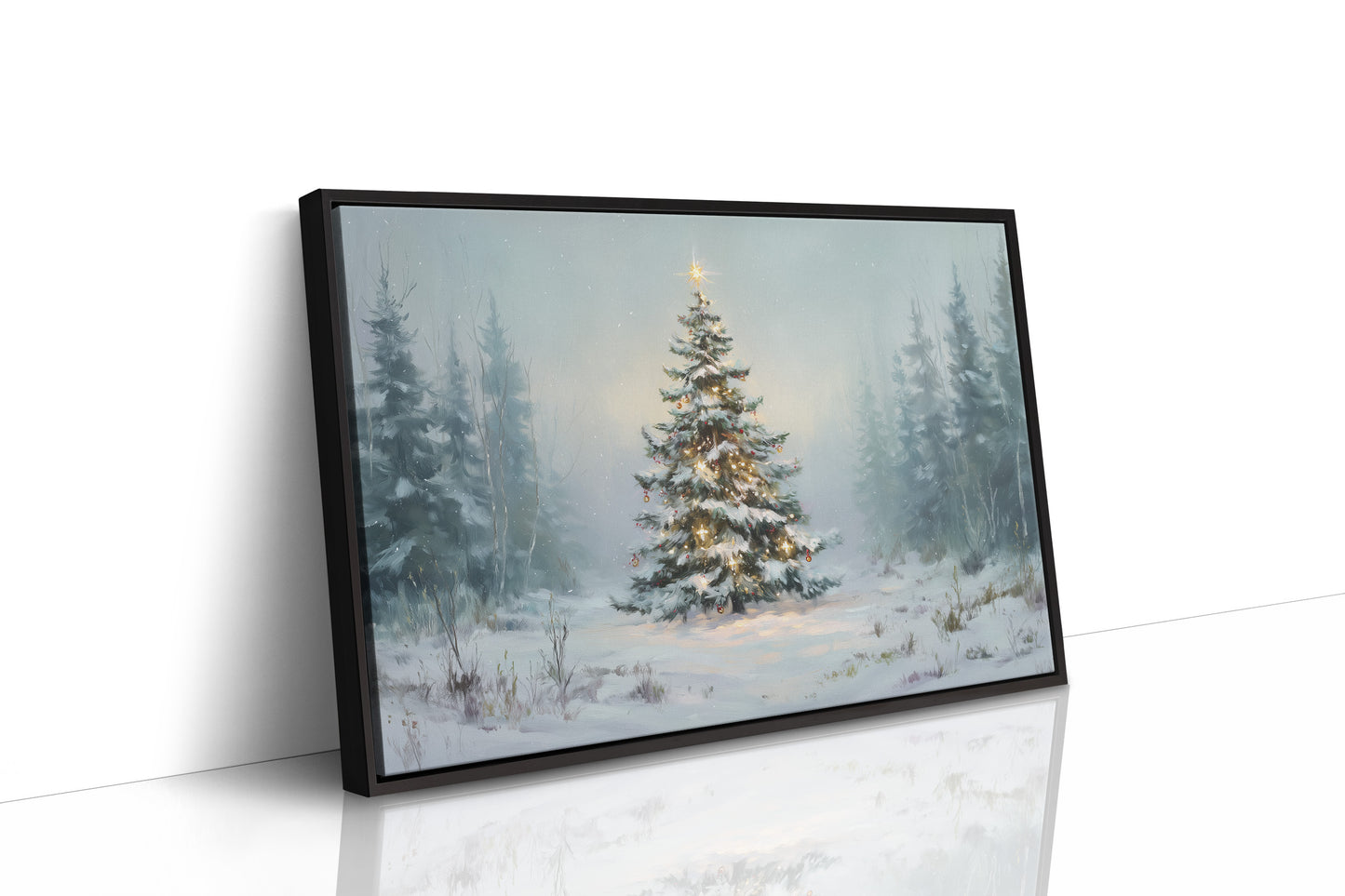 Snow Pine Glows With Winter Magic