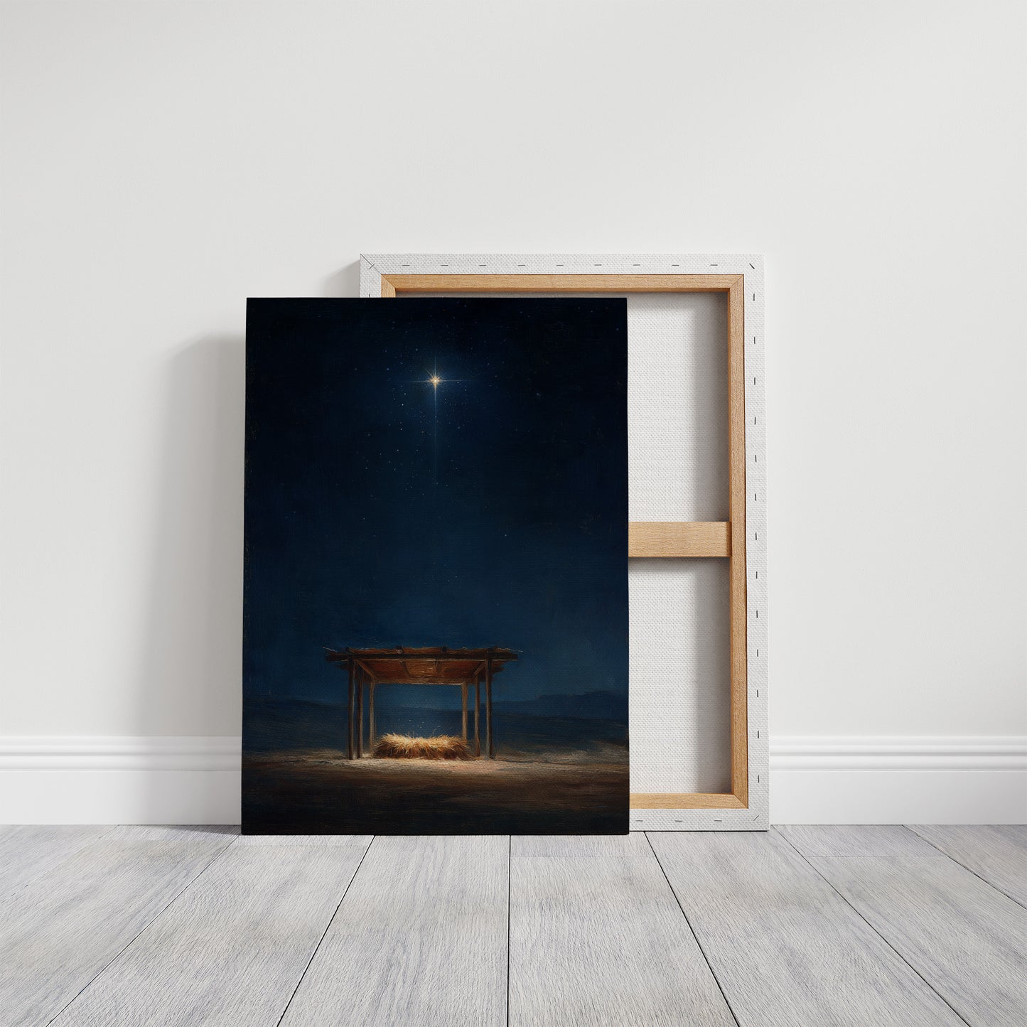 Celestial Guide Above Humble Cradle