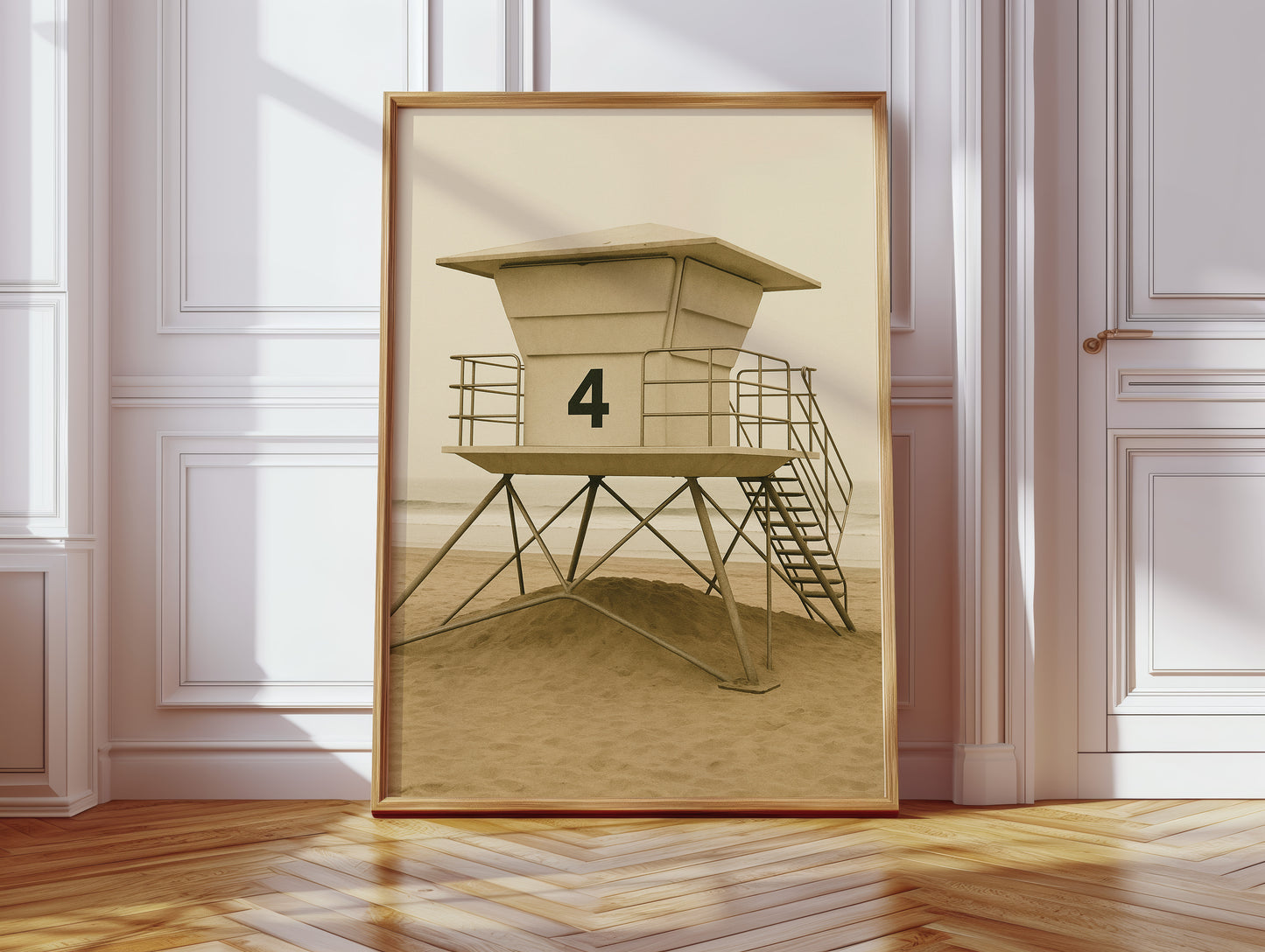 Lifeguard Tower No 4 in Sepia Calm