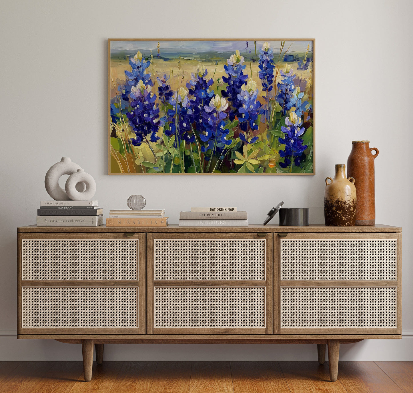 Bluebonnets Dance Under Prairie Light