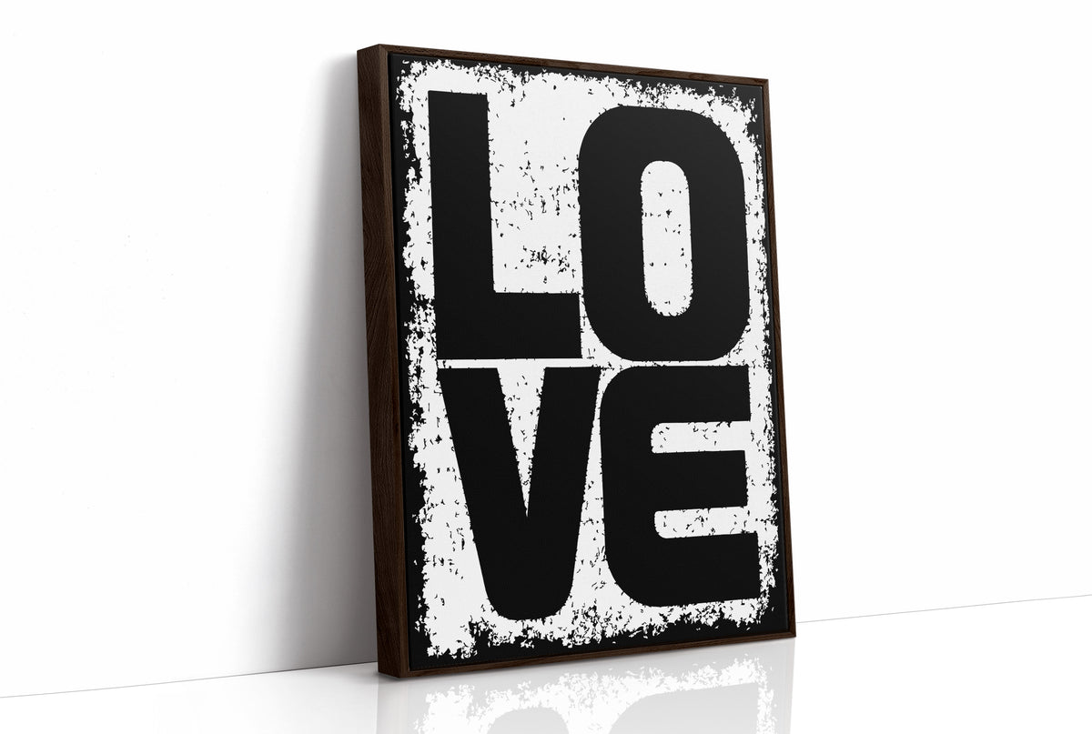 LOVE: Distressed Block Stamp