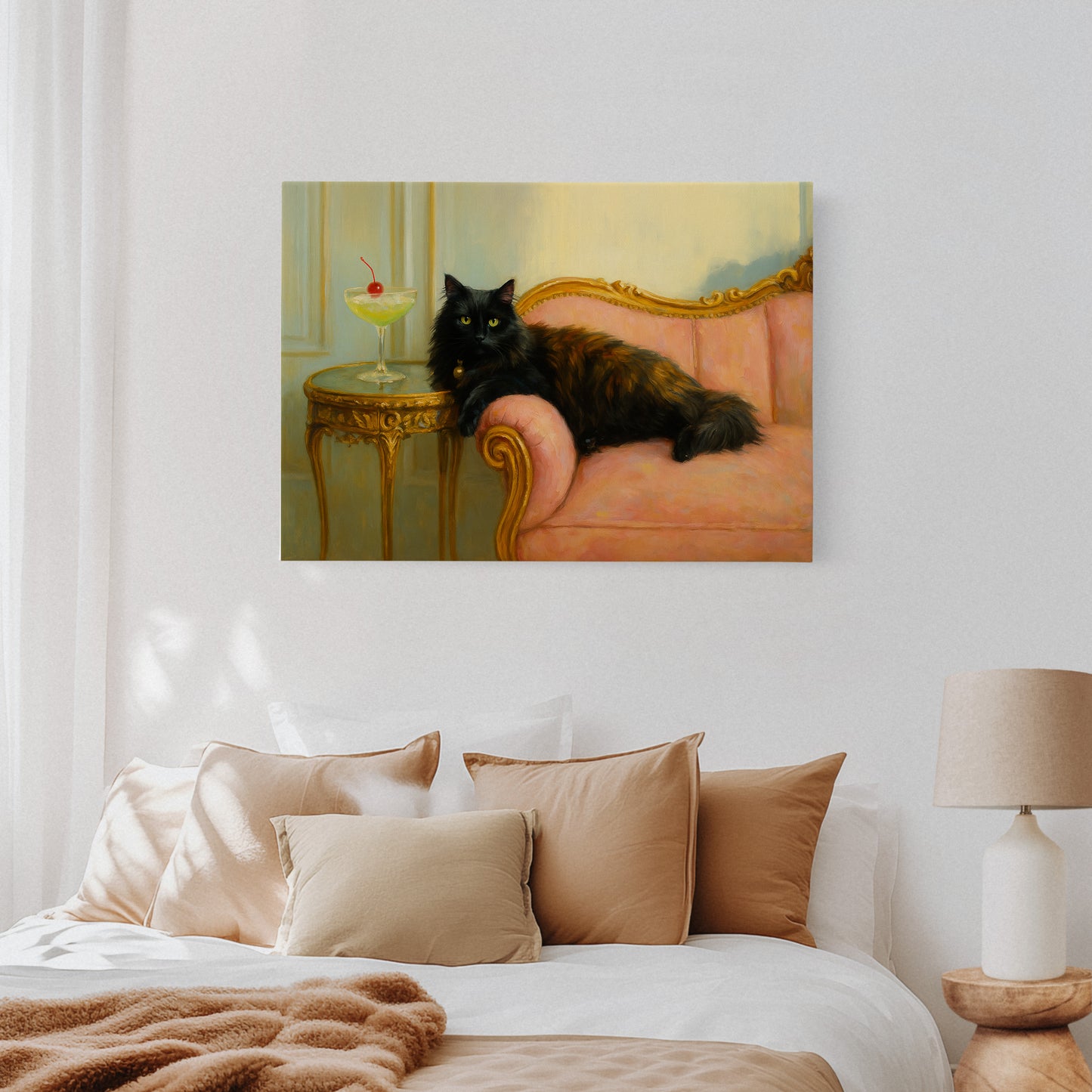 Regal Cat with a Cherry Martini