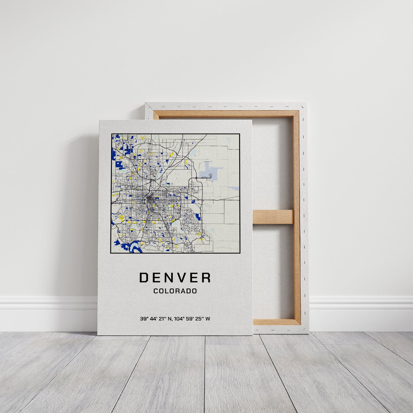 Denver, Mapped in Navy & Gold