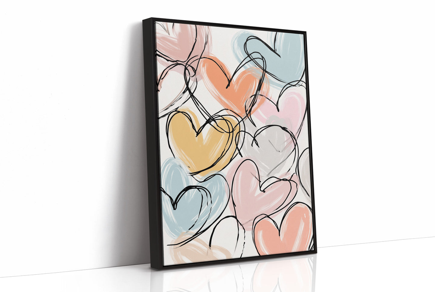Pastel Hearts in Spontaneous Symphony