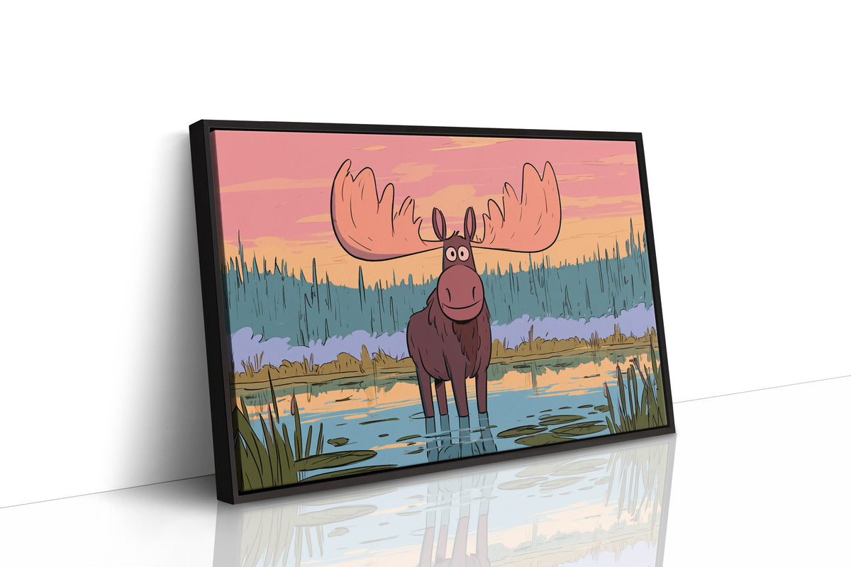 Wetland Moose Sunset Stare