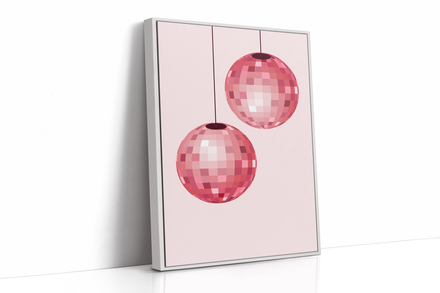 Rose Disco Spheres Catch Morning Light