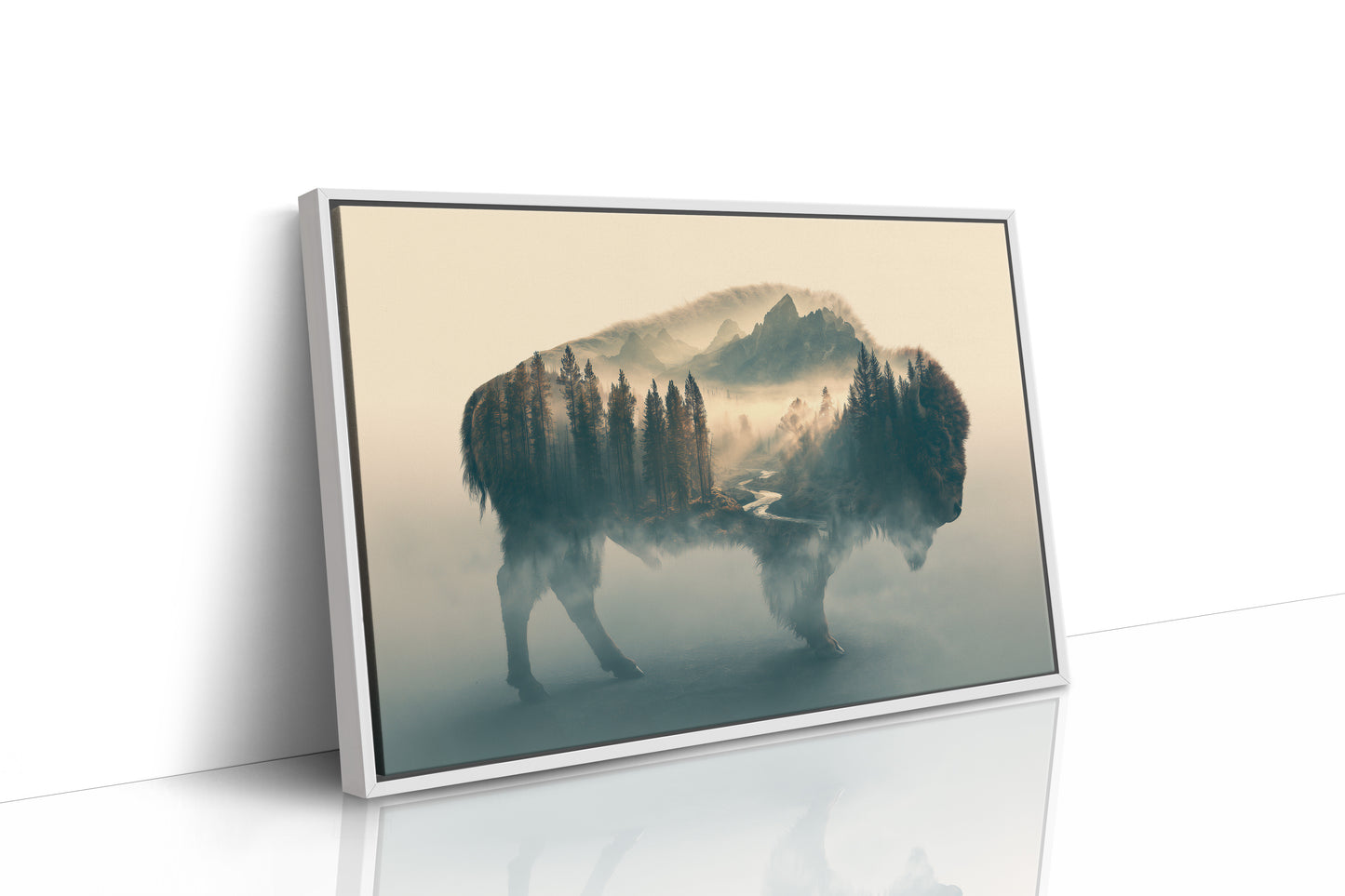Bison Holding a Mountain Range