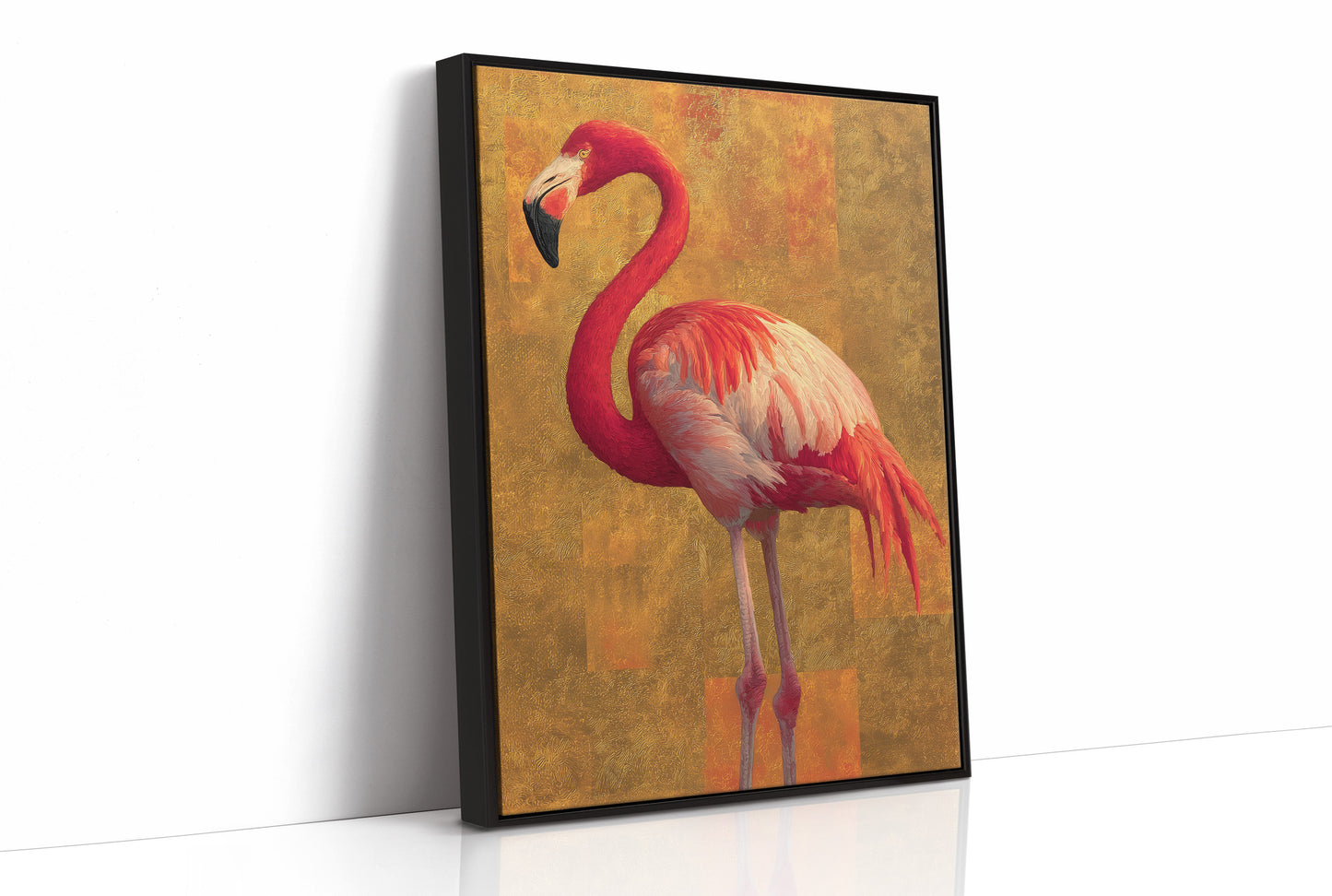 Flamingo in Gold Light