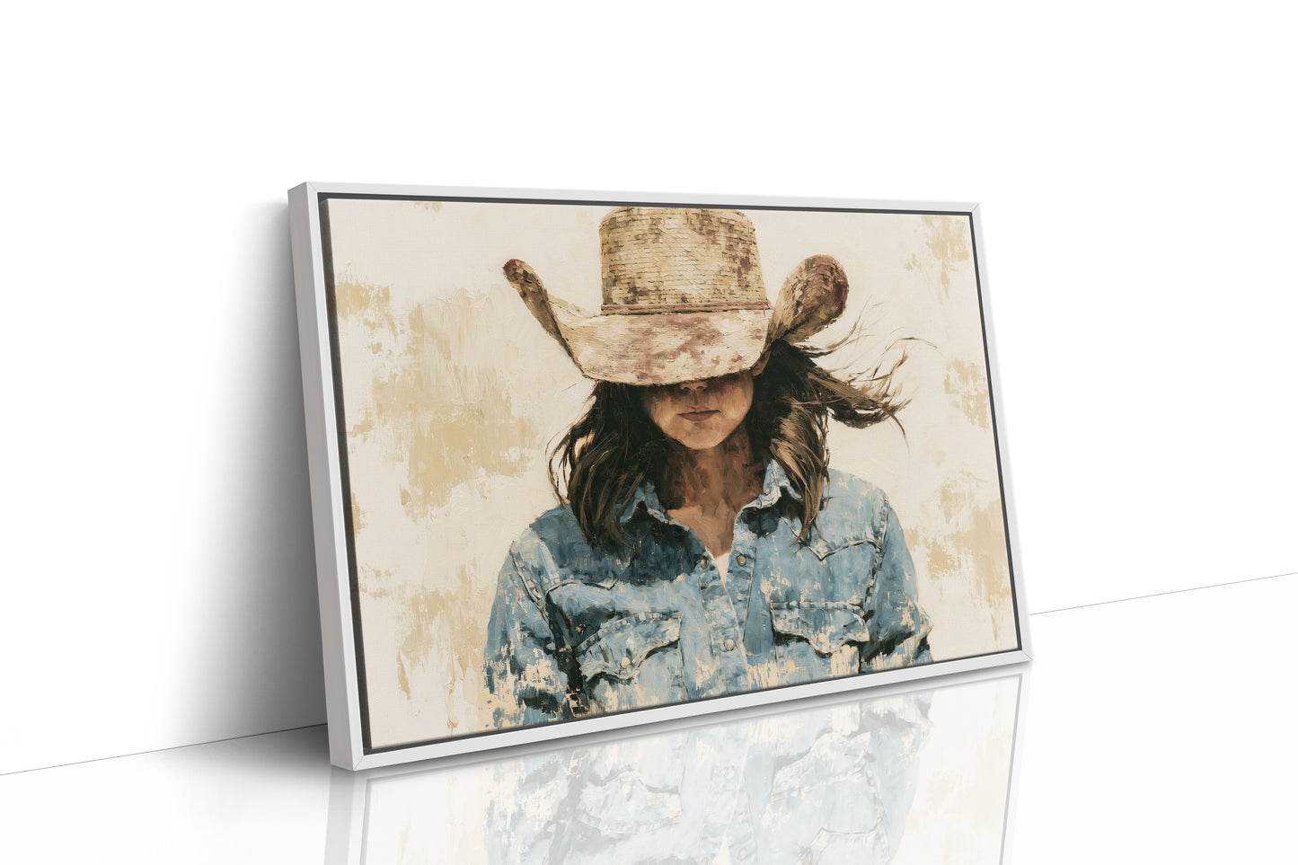 Cowgirl Beneath a Straw Hat