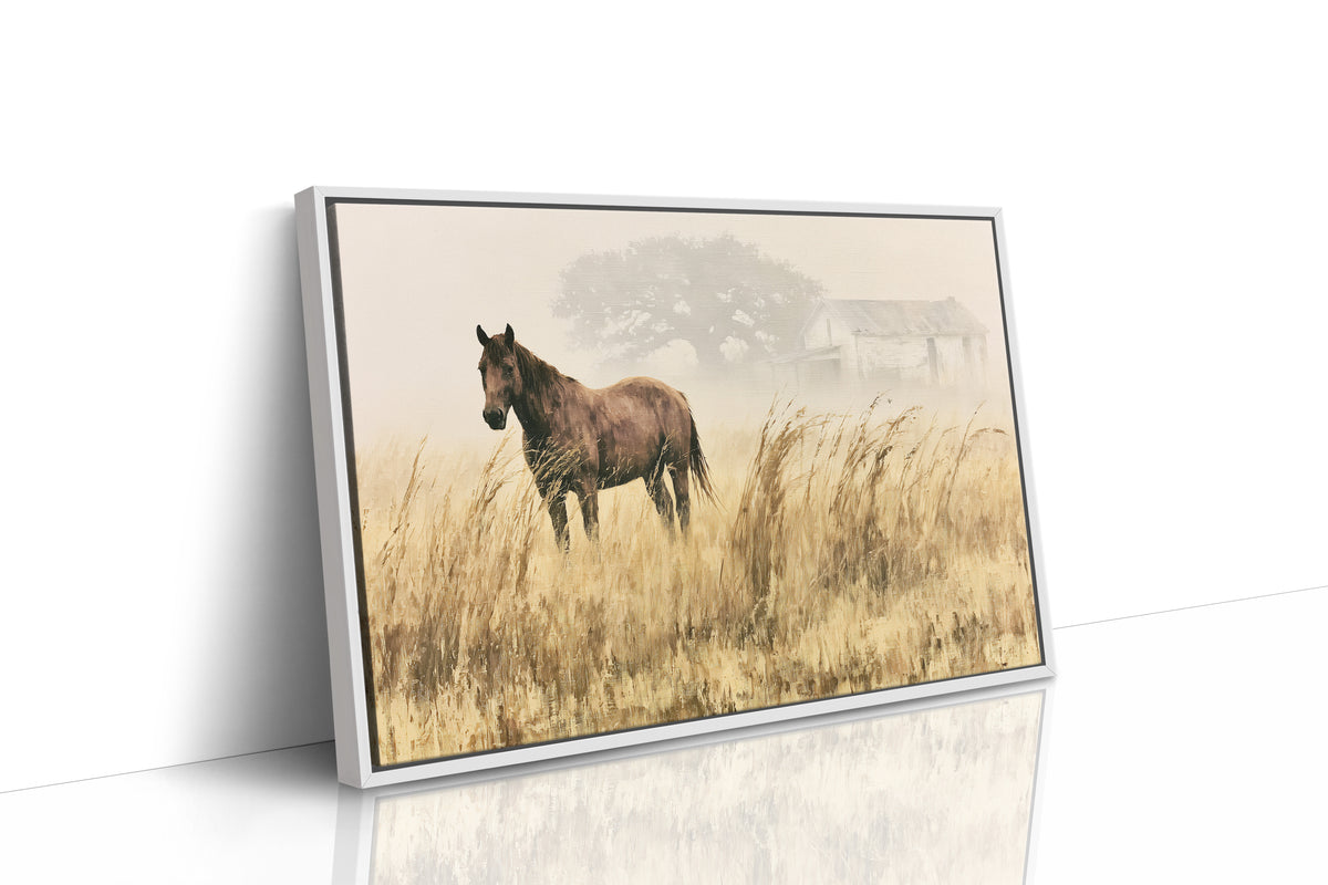 Bay Horse in the Golden Field