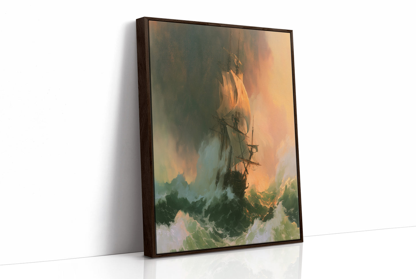 Storm-Tossed Tall Ship