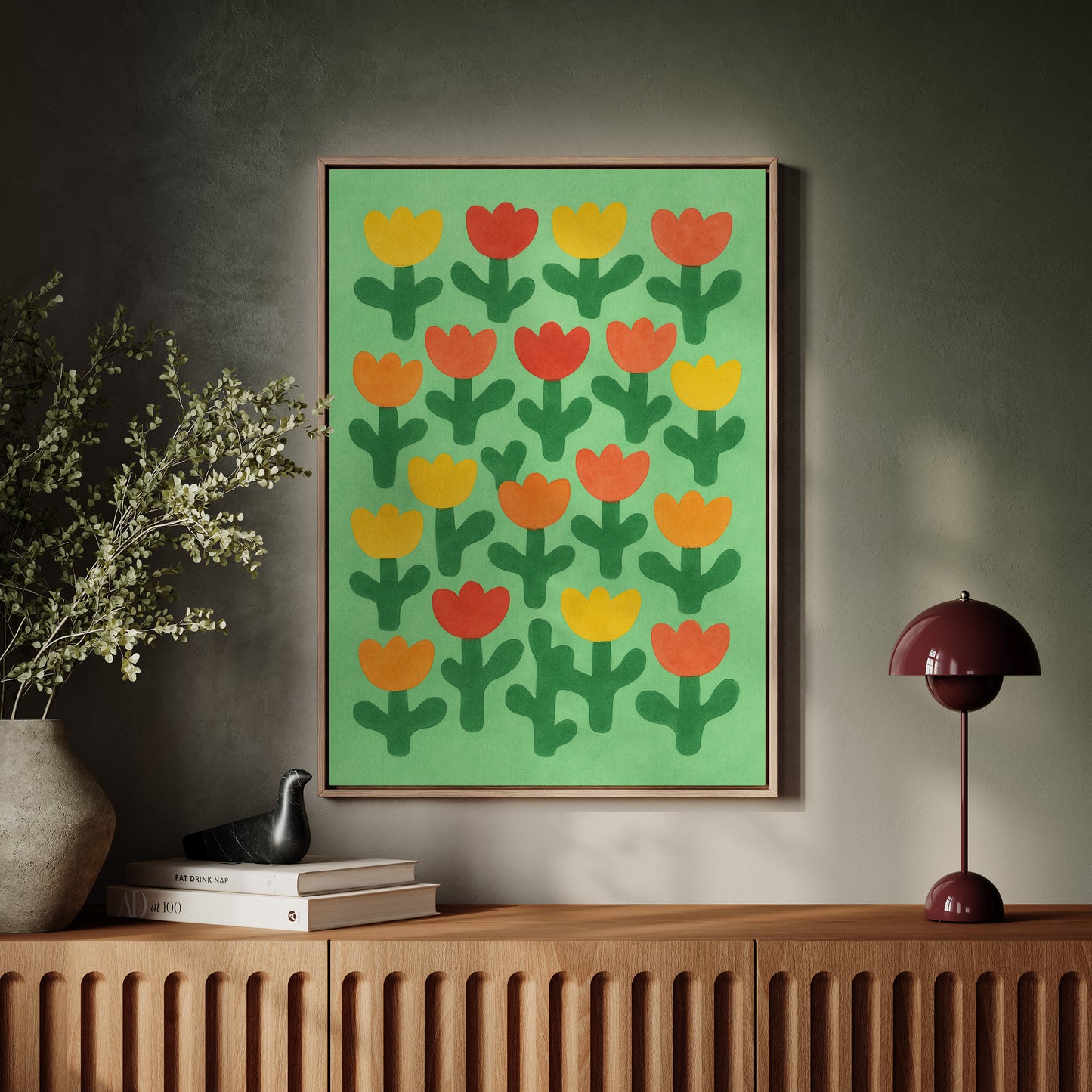 Tulip Parade on Spring Green