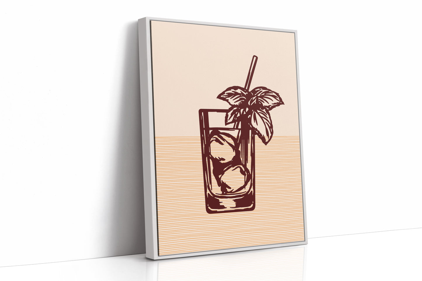 Mint Leaves Sway Above Ice