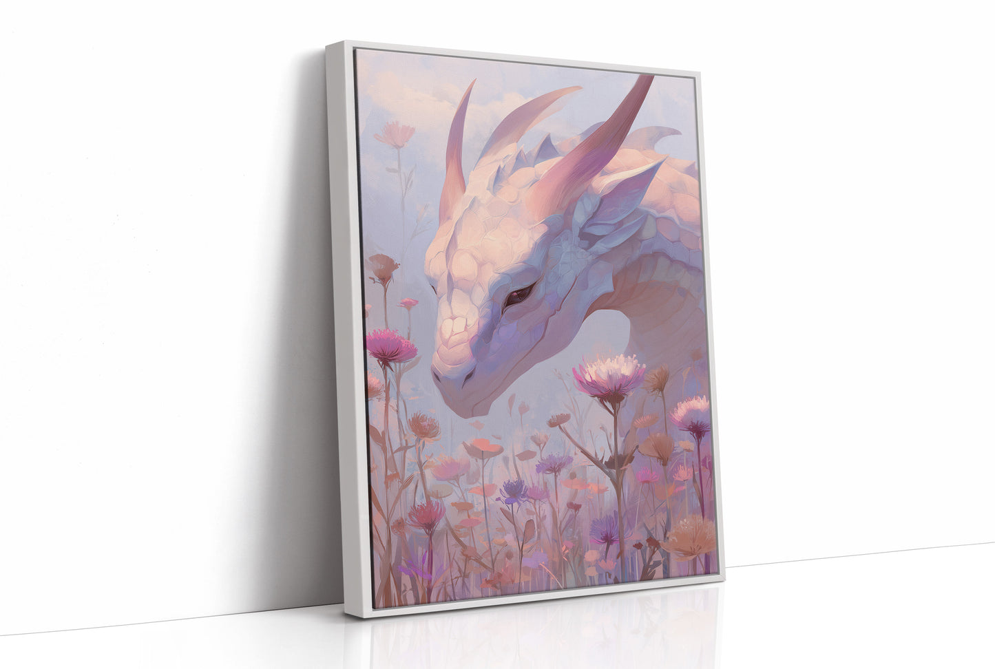 Dragon Bows Through Wildflower Mist