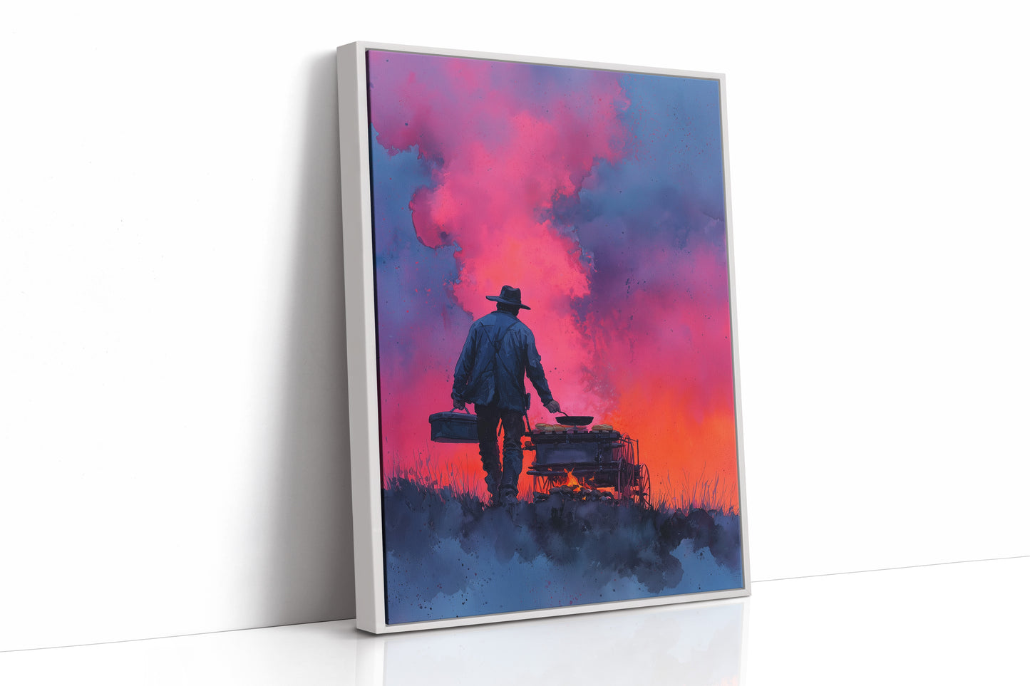 Chuckwagon Cook at Dusk