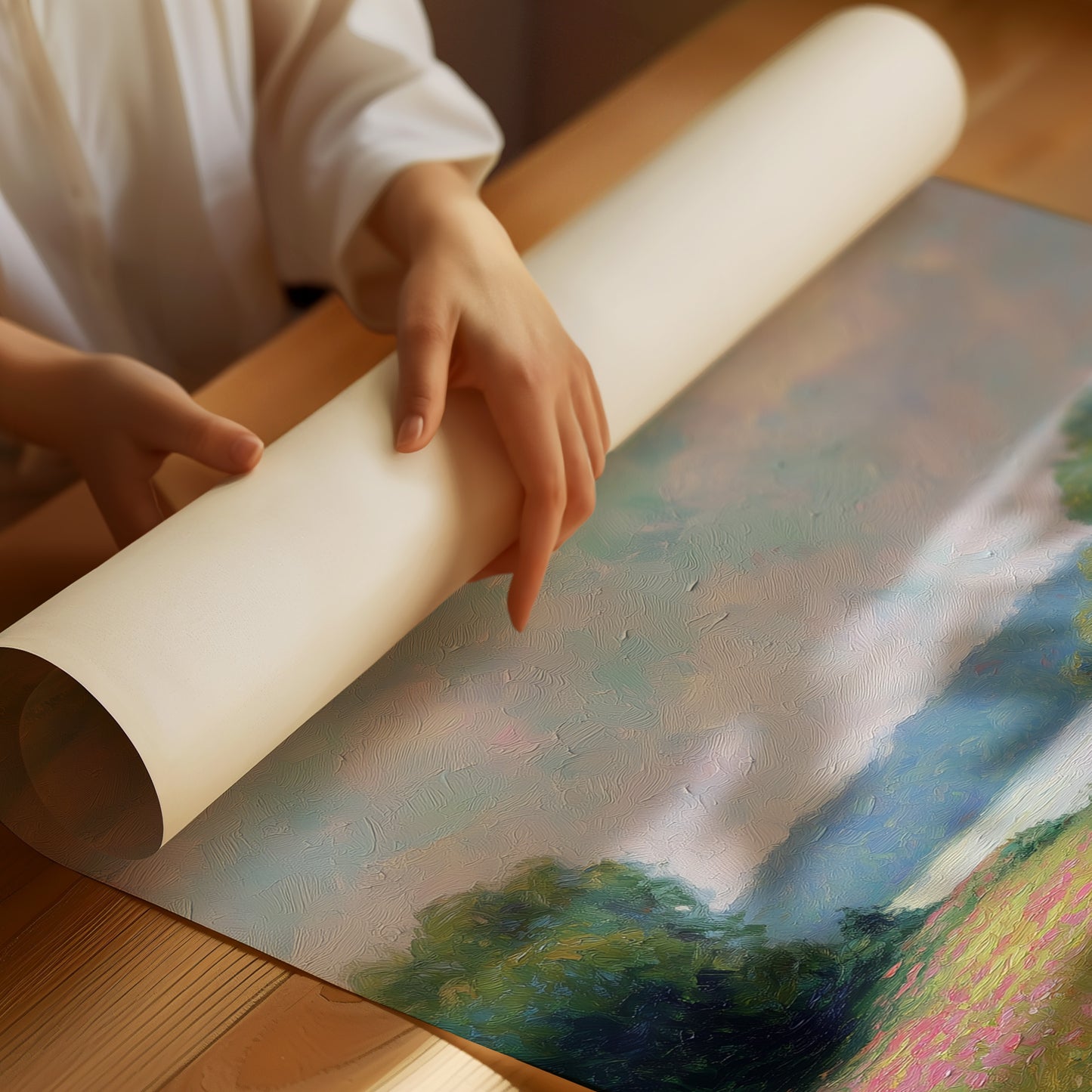 Wildflowers Drift Toward Distant Shore