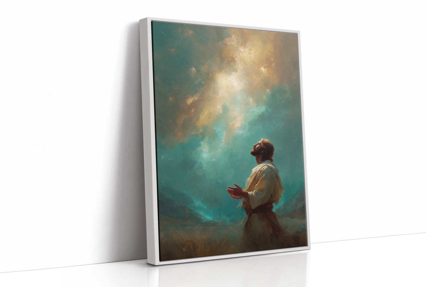 Divine Light Breaks Through Turquoise Heavens