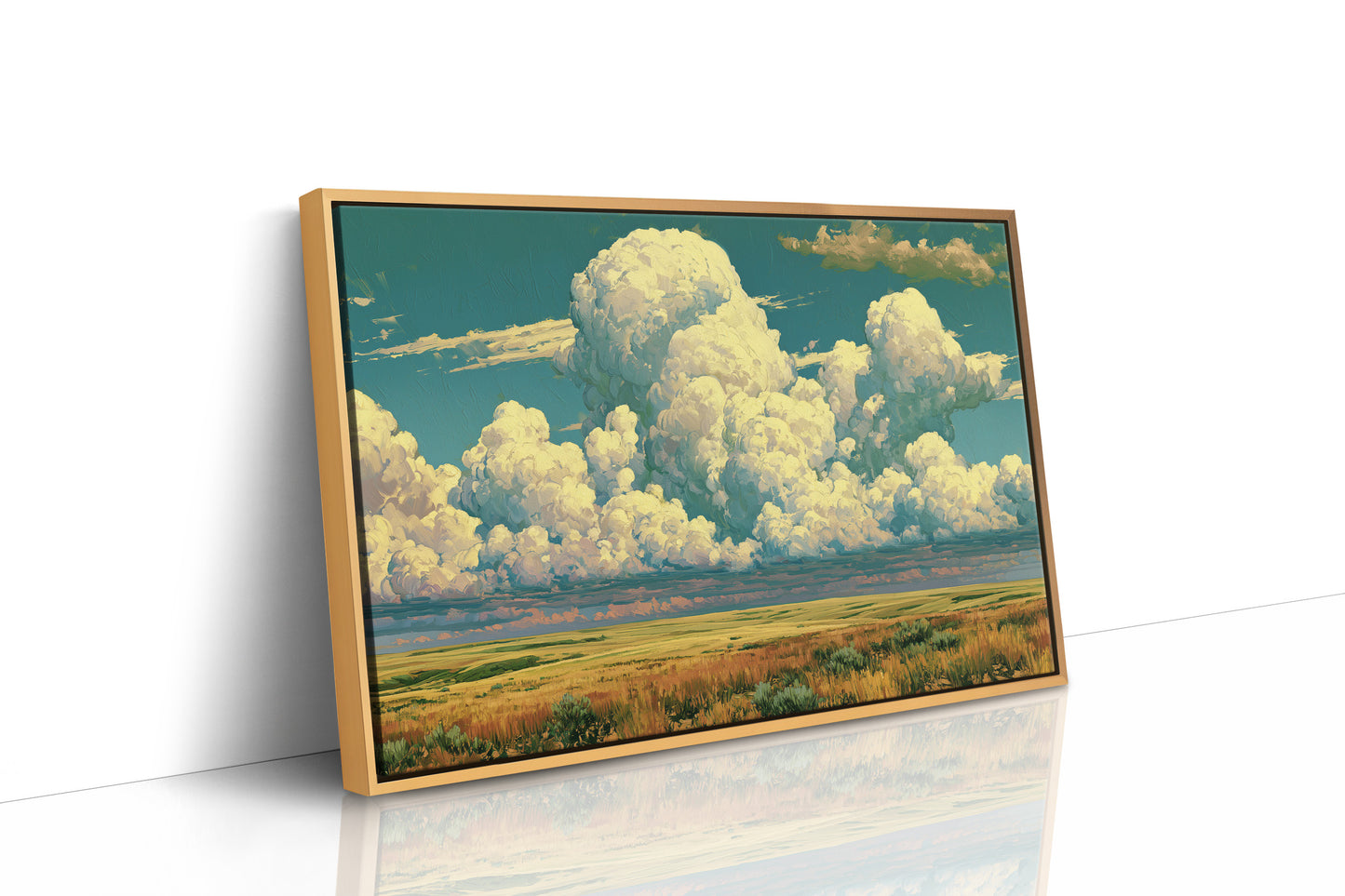 Teal Sky, Towering Clouds