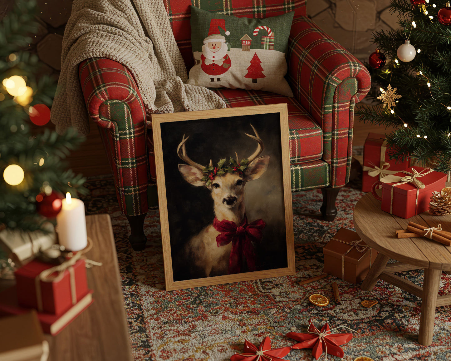 December's Gift Wears Holly Crown